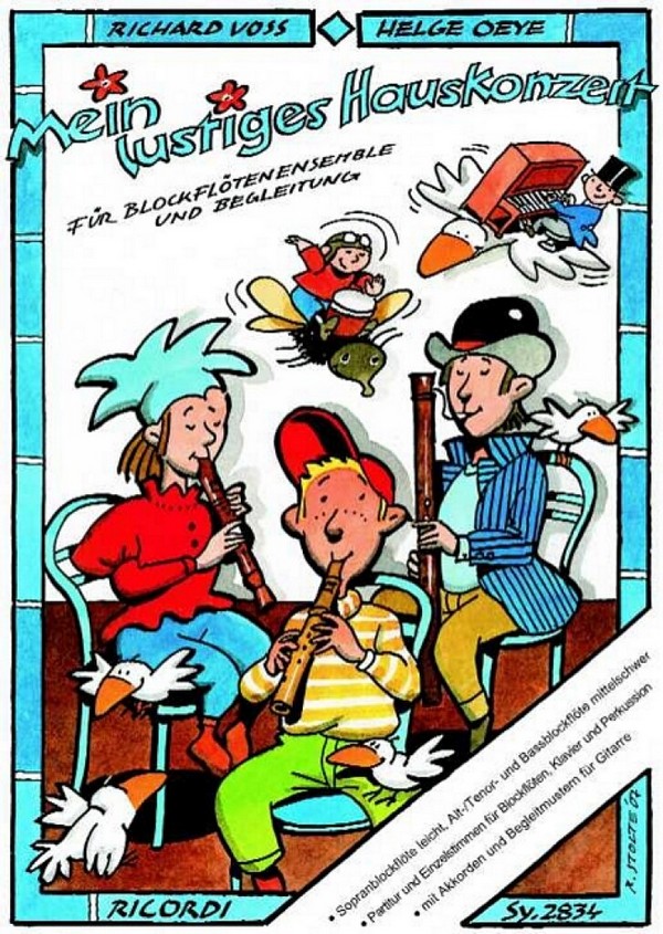Mein lustiges Hauskonzert&nbsp;&nbsp;für Blockflötenensemble und Begleitung&nbsp;&nbsp;Partitur und Stimmen