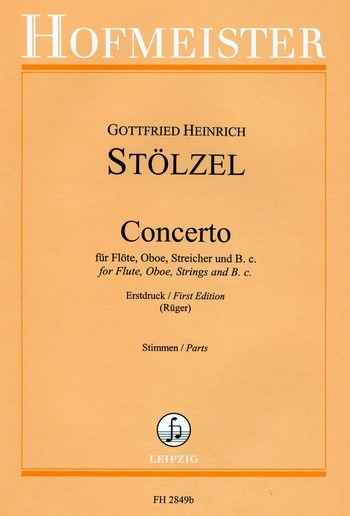 Concerto&nbsp;&nbsp;für Flöte, Oboe, Violinen, Violen und Bc&nbsp;&nbsp;Stimmen (Streicher 6-3-3)