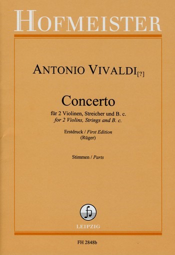 Concerto für 2 Violinen, Streicher und Bc&nbsp;&nbsp;Stimmensatz (Soli-4-3-2-3)&nbsp;&nbsp;
