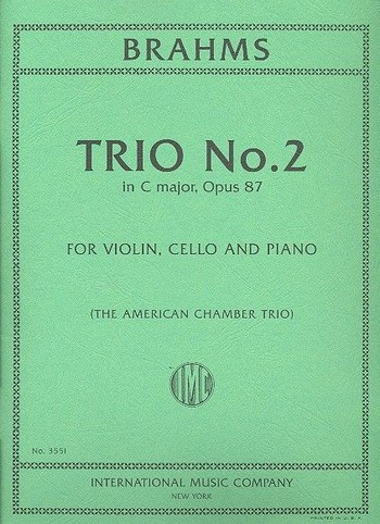 Trio C-Dur Nr.2 op.87&nbsp;&nbsp;für Violine, Violoncello und Klavier&nbsp;&nbsp;