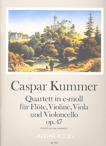 Quartett a-Moll op.47 für  Flöte, Violine, Viola und Violoncello  Partitur und Stimmen