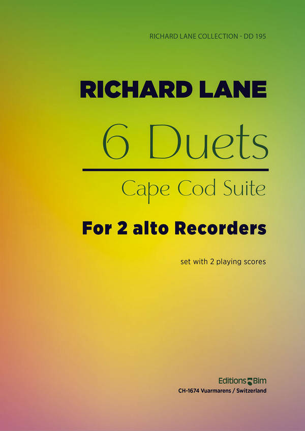 6 Duets for 2 alto recorders  2 scores  