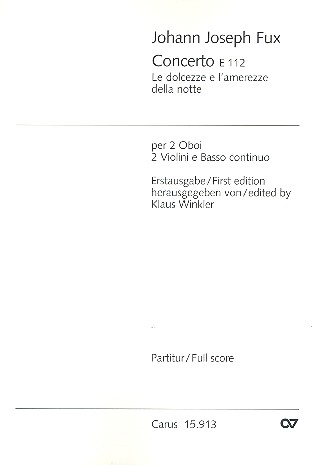 Rondeau à 7 in C E111 für Violine piccolo,&nbsp;&nbsp;Fagott und Streichorchester&nbsp;&nbsp;Partitur