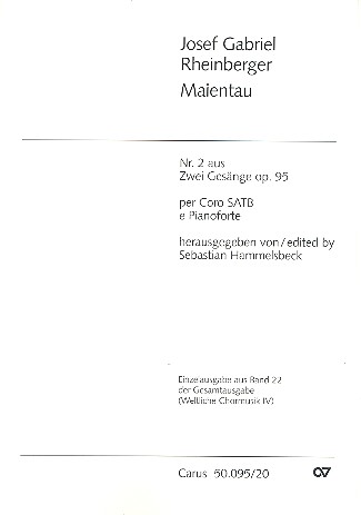 Maientau op.95,2 für gem Chor und Klavier&nbsp;&nbsp;Partitur&nbsp;&nbsp;