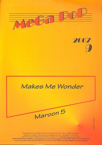 Makes me wonder: Einzelausgabe (en)  für Klavier (mit Text und Gitarrenakkorden)  