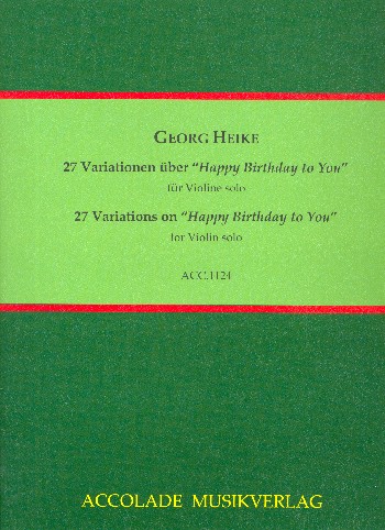 27 Variationen über Happy Birthday  für Violine  