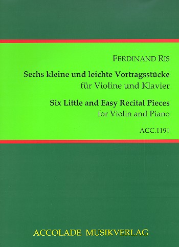 6 kleine und leichte Vortragsstücke  für Violine (Viola) und Klavier  