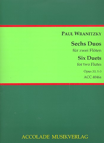 6 Duos op.33 Band 1 für 2 Flöten    