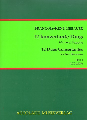 12 duos concertants op.44 Band 1 (Nr.1-3)  für 2 Fagotte  Partitur und Stimmen
