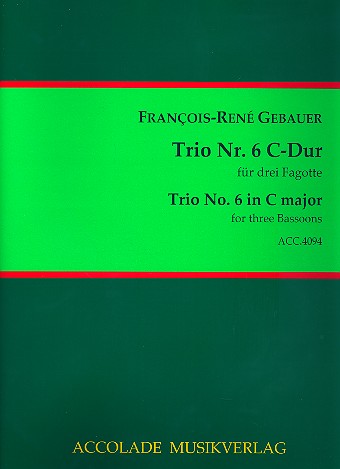 Trio C-Dur Nr.6  für 3 Fagotte  Partitur und Stimmen