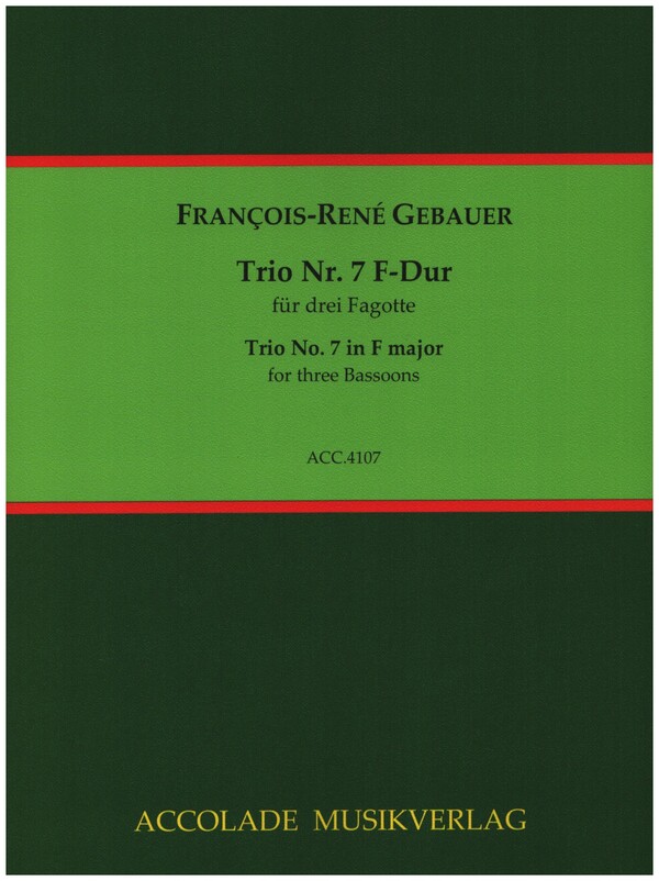Trio F-Dur Nr.7  für 3 Fagotte  Partitur und Stimmen