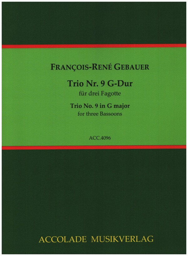 Trio G-Dur Nr.9  für 3 Fagotte  Partitur und Stimmen