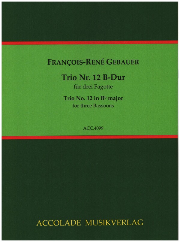 Trio B-Dur Nr.12  für 3 Fagotte  Partitur und Stimmen