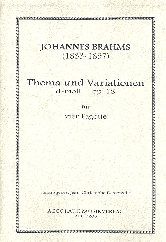Thema und Variationen op.18&nbsp;&nbsp;für 4 Fagotte&nbsp;&nbsp;Partitur und Stimmen