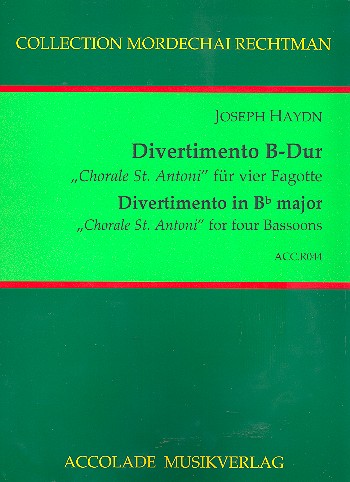 Divertimento B-Dur  für 4 Fagotte  Partitur und Stimmen