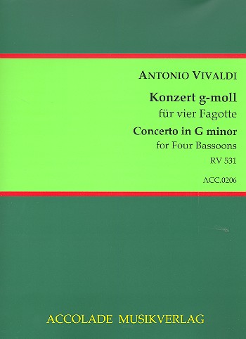 Concerto RV531   für 4 Fagotte  Partitur und Stimmen