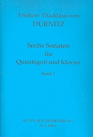 6 Sonaten Band 1 (Nr.1-2)  für Quintfagott und Klavier  