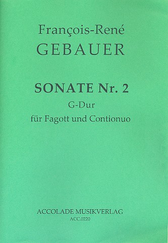 Sonate G-Dur Nr.2  für Fagott und Bc  