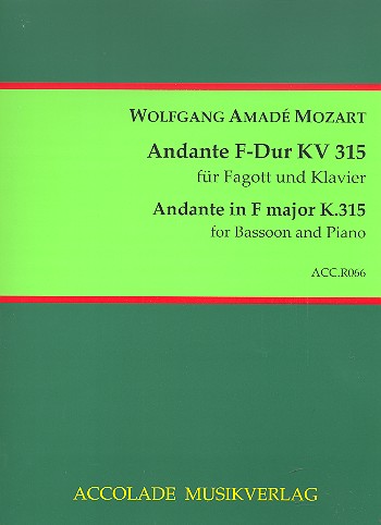 Andante KV315 für Fagott und Klavier    