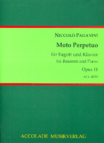 Moto perpetuo op.11&nbsp;&nbsp;für Fagott und Klavier&nbsp;&nbsp;