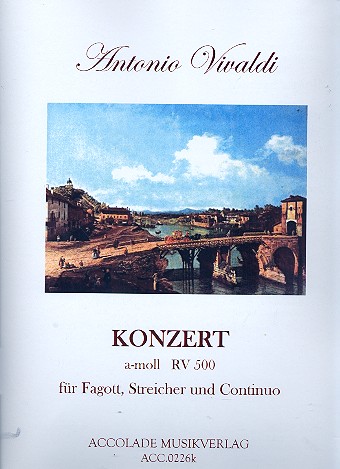 Konzert a-Moll RV500 für Fagott,&nbsp;&nbsp;und Streichorchester&nbsp;&nbsp;für Fagott und Klavier