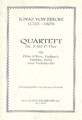Quartett F-Dur Nr.2 für Violine (Flöte),  Violine, Viola und Violoncello  Partitur und Stimmen