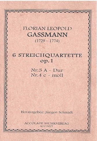6 Streichquartette op.1 Band 2 (Nr.3-4)  Partitur und Stimmen  