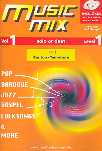 Music Mix vol.1 (+2 CD's)  für Tenorhorn in B (Bariton) Violinschlüssel  