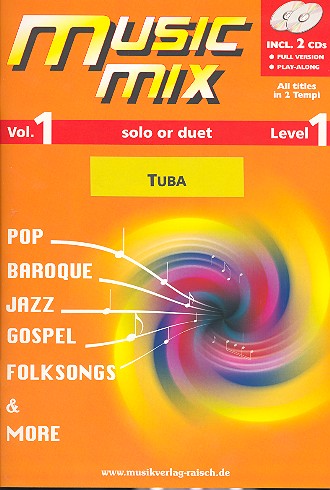 Music Mix vol.1 (+2 CD's)  für Tuba Bassschlüssel  