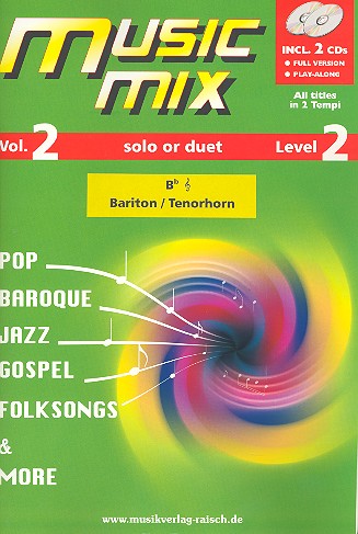 Music Mix vol.2 (+2 CD's)  für Tenorhorn in B (Bariton) Violinschlüssel  