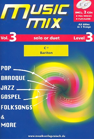 Music Mix vol.3 (+2 CD's)  für Bariton Bassschlüssel  