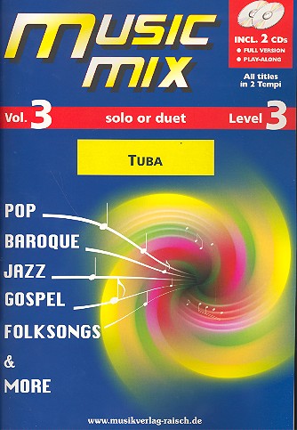 Music Mix vol.3 (+2 CD's)  für Tuba Bassschlüssel  