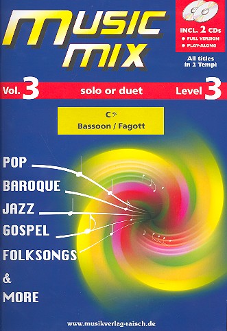 Music Mix vol.3 (+2 CD's)  für Fagott  