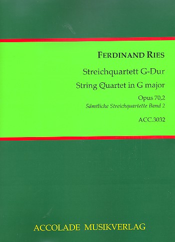 Streichquartett G-Dur Nr.2 op.70,2  für Streichquartett  Partitur und Stimmen