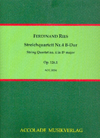 Streichquartett B-Dur Nr.4 op.126,1  Partitur und Stimmen  