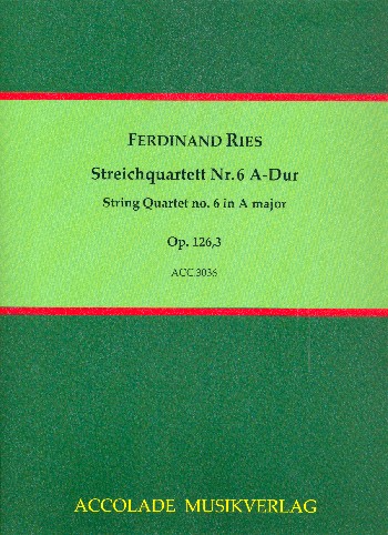 Streichquartett A-Dur Nr.6 op.126,3  Partitur und Stimmen  