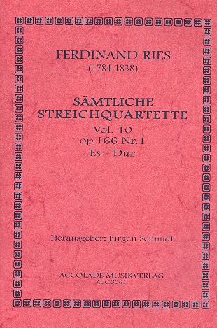 Streichquartett Es-Dur Nr.10 op.166,1  Partitur und Stimmen  