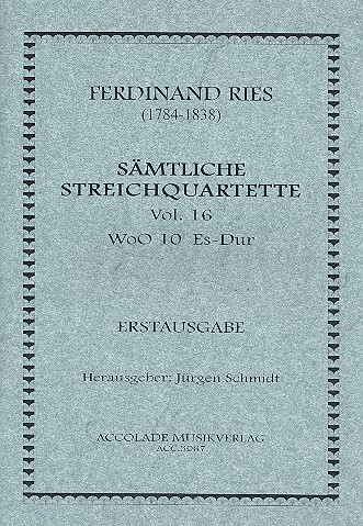 Streichquartett Es-Dur Nr.16 WoO10    Partitur und Stimmen