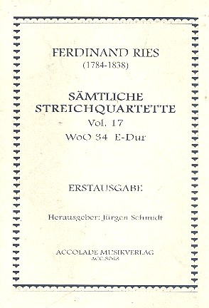 Streichquartett E-Dur Nr.17 WoO34  Partitur und Stimmen  