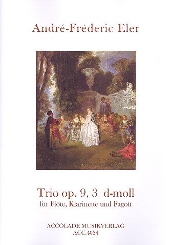 Trio d-Moll op.9,3 für Flöte,  Klarinette und Fagott  Partitur und Stimmen
