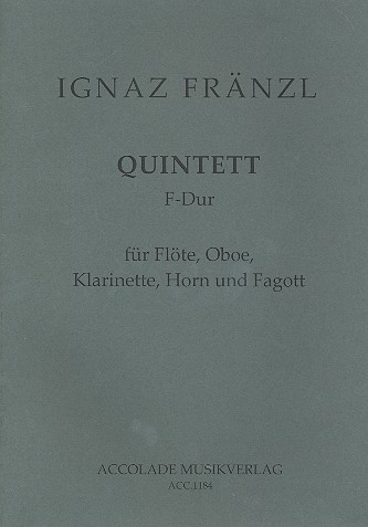 Quintett F-Dur für Flöte, Oboe,&nbsp;&nbsp;Klarinette, Horn und Fagott&nbsp;&nbsp;Partitur und Stimmen