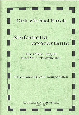 Sinfonietta concertante op.10 für Oboe,&nbsp;&nbsp;Fagott und Orchester für Oboe, Fagott&nbsp;&nbsp;und Klavier
