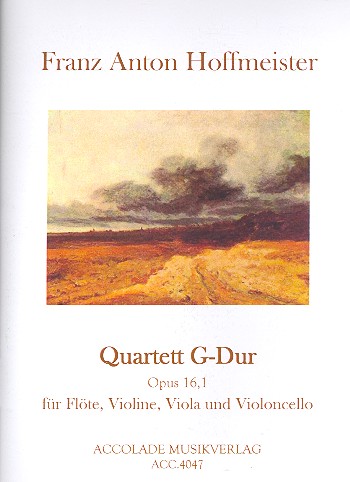 Quartett G-Dur op.16,1 für Flöte,&nbsp;&nbsp;Violine, Viola und Violoncello&nbsp;&nbsp;Partitur und Stimmen