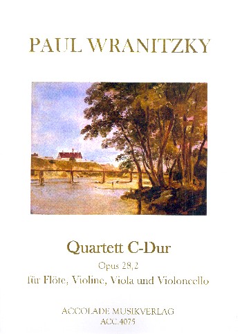 Quartett C-Dur op.28,2  für Flöte, Violine, Viola und Violoncello  Partitur und Stimmen