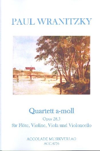 Quartett a-Moll op.28,3 für Flöte,  Violine, Viola und Violoncello  Partitur und Stimmen