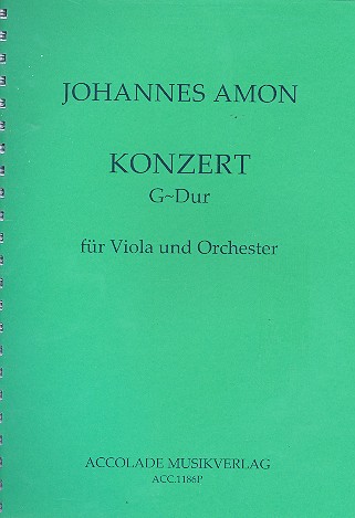 Konzert G-Dur op.10 für Viola und Orchester  Partitur  