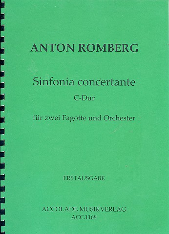 Sinfonie concertante C-Dur&nbsp;&nbsp;für 2 Fagotte und Orchester&nbsp;&nbsp;Partitur