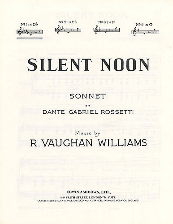 Silent Noon for low voice and piano&nbsp;&nbsp;(D-flat Major)&nbsp;&nbsp;