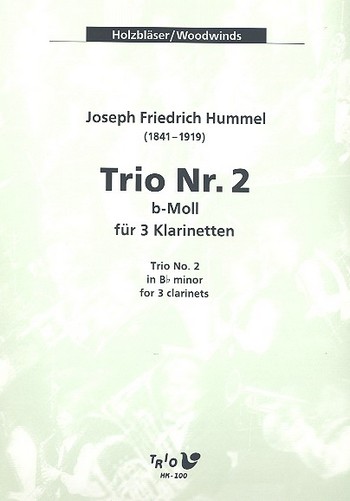 Trio b-Moll Nr.2&nbsp;&nbsp;für 3 Klarinetten&nbsp;&nbsp;Partitur und Stimmen