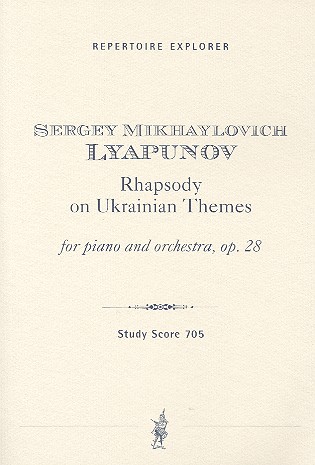 Rhapsodie über Ukrainische Themen  op.28 für Klavier und Orchester  Studienpartitur
